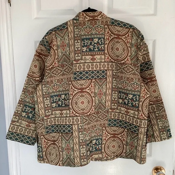 Alfred Dunner Multicolor Patterned Jacket - Picture 3 of 3